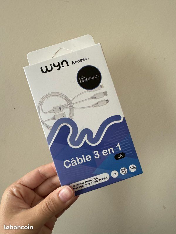 Cable 3 en 1