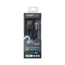 Charger l&#39;image dans la galerie, WYN Access - Cable métal tréssé USB standard / Type C - 1 m
